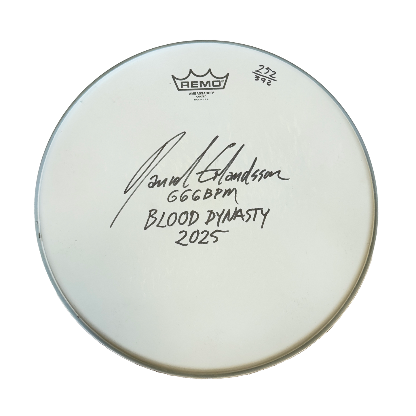 SIGNED DANIEL ERLANDSSON DRUMHEAD